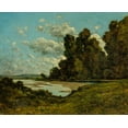 thumbnail image 2 of Harpignies, Henri Joseph 18x15 White Modern Wood Framed Museum Art Print Titled - The River Loire at Nevers, 2 of 4
