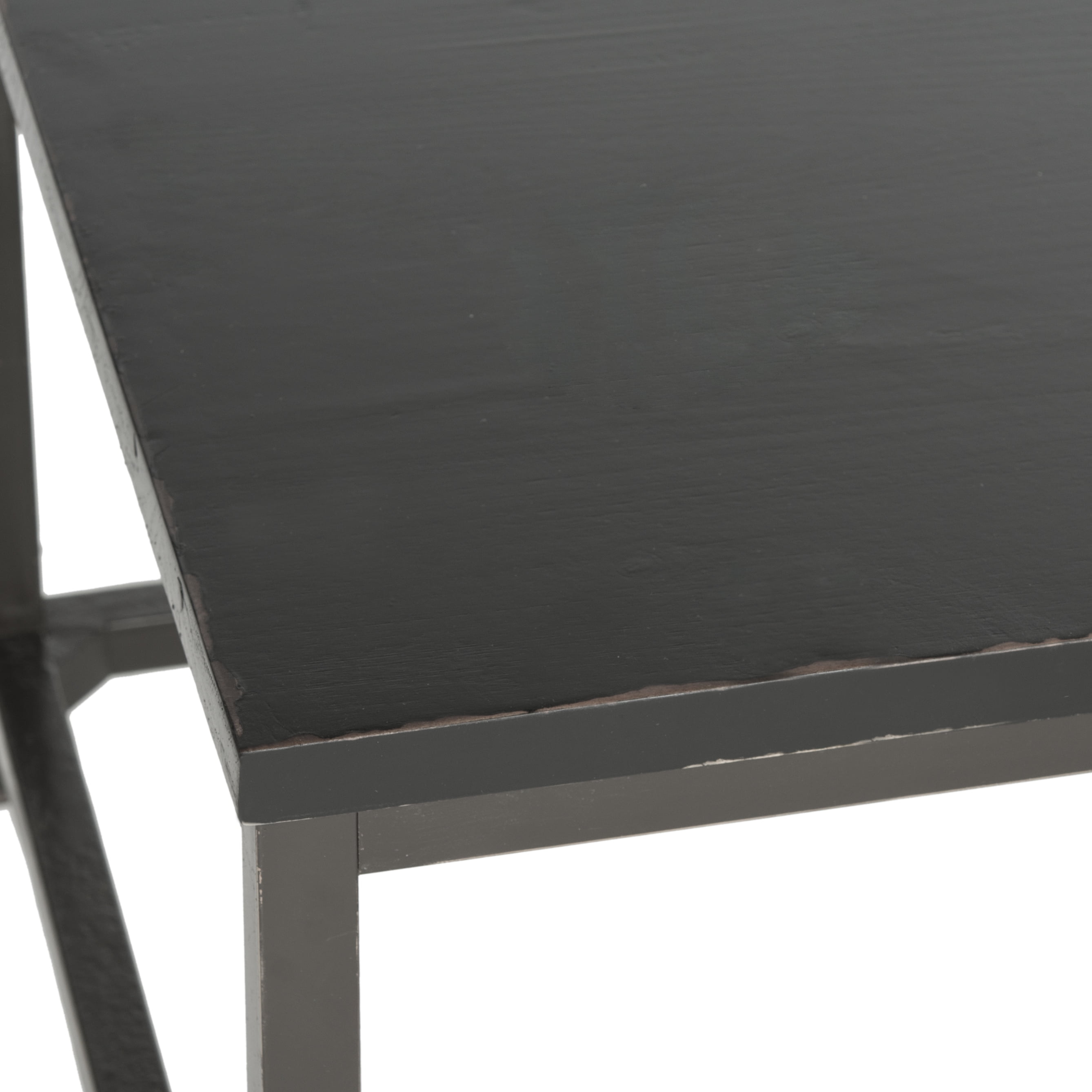 SAFAVIEH Alec Industrial Rustic Coffee Table, Distressed Black