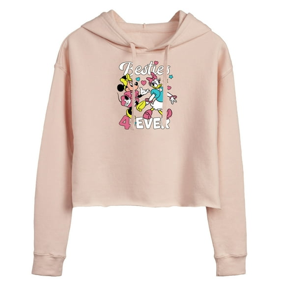 Disney - Besties Four Ever - Juniors Cropped Pullover Hoodie