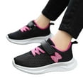 thumbnail image 6 of Wdgfv Girls Sneakers Breathable Mesh Lightweight Sports Shoes For Kids Non Flexible Sole Comfortable Design Running Walking Casual Black 31, 6 of 8