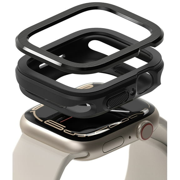 Ringke Air Sports   Bezel Styling [Combo Pack] Compatible with Apple Watch 9 / 8 / 7 45mm, Apple Watch SE / 6 / 5 / 4 44mm - Black / 31 (Black)
