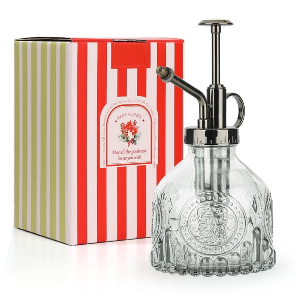 Botella pulverizadora Glass Plant Mister T4U, estilo vintage, 200 ml