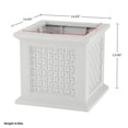 thumbnail image 4 of Pure Garden Outdoor Rattan Style Planter Box - 14.65-Inch Plant Pot, White, 4 of 9