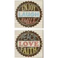 thumbnail image 1 of Great Art Now Seal of Laughter & Love by Alonzo Saunders 2 Piece Canvas Art Set Each 14W x 14H, 1 of 3