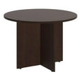 thumbnail image 1 of Pemberly Row Table de Conférence Ronde avec Base en Bois, Fini Cerisier Moka, 1 of 7