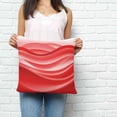 thumbnail image 2 of Red Striped Pillow Covers 26x26 Inch Decorative Throw Pillow Cover, Modern Abstract Art Wave Moire Gradient Sofa Pillowcases Accent Cushion Case Home Decor Bedroom Living Room, 2 of 6