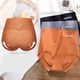 thumbnail image 5 of Gibobby Calzoncillos hipster Bragas cintura alta para mujer, bragas sin costuras seda helada, bragas transpirables para mujer con realce cadera （Negro， XL), 5 of 5