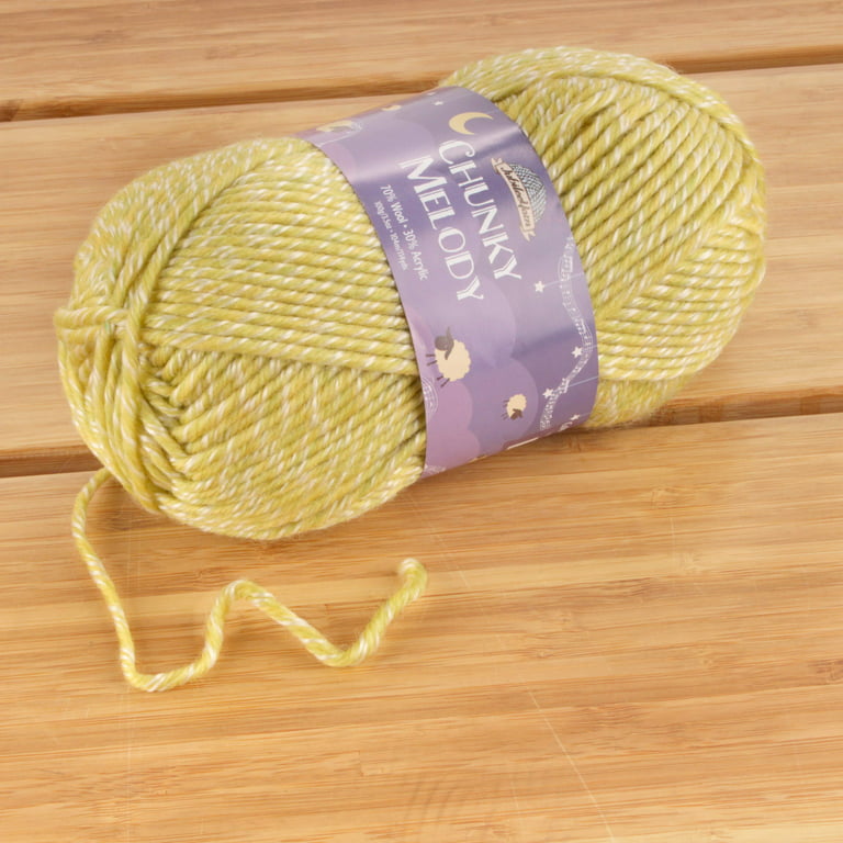 Chunky Melody Medium Weight Yarn - Birthday Party - 70% Wool 30% Acrylic  Blend - 100g/skein