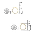 thumbnail image 4 of LeCalla 925 Sterling Silver Intertwining Hoop Earrings for Women, 4 of 6