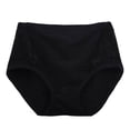 thumbnail image 3 of opvise Menstruation Panties Lace High Waist Leak Proof Close Fit Plus Size Cotton Crotch Obesity Briefs Middle Aged Underwear Black 4XL, 3 of 8
