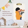 thumbnail image 4 of FORMRS Acrylic Clipboard with Low Profile Clip Standard A4 Letter Size, 12.5" x 9", Cartoon Flowers, 4 of 8
