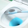 thumbnail image 4 of Brosse de Toilette à Tête Incurvée à Angle Réglable TPR Brosse de Salle de Bain à Économie de Main-D'œuvre pour Hôtel, 4 of 10