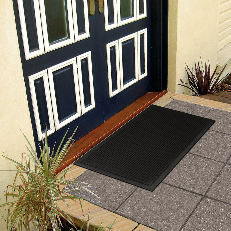 Tboline Beneath Your Feet Door Mat, 30 inchx17.5 inch Black Durable Welcome Mat, Indoor Outdoor Welcome Mat for Kitchen, Size: Hello