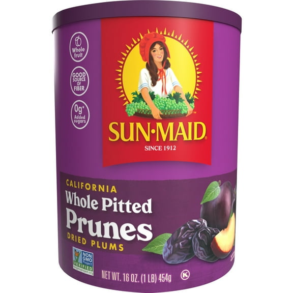 Sun-Maid® California Whole Pitted Prunes 16oz Resealable Canister