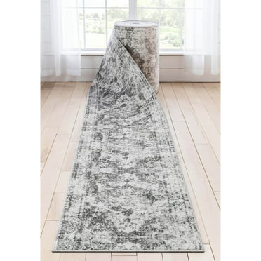Custom Size Runner - Choose Your Length - Patras Ivory Vintage Medallion 27 Inches Wide x 10 Feet Long Runner Rug (27 in. x 10 ft.)