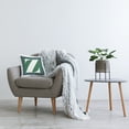 thumbnail image 3 of Stupell Industries Bold Green Letter Z Square Decorative Printed Throw Pillow, 18 x 18, 3 of 4
