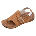 thumbnail image 1 of DAFEI Women's Summer Wedge Sandals Crystal Square Open Toe Flip Flops Versatile Casual Shoes, 1 of 7