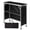Black, variant on Portable Folding Bar Table with Shelf, Tradeshow Podium Table with Black Skirt and Carrying Bag, for Indoor Outdoor Party Picnic Exhibition