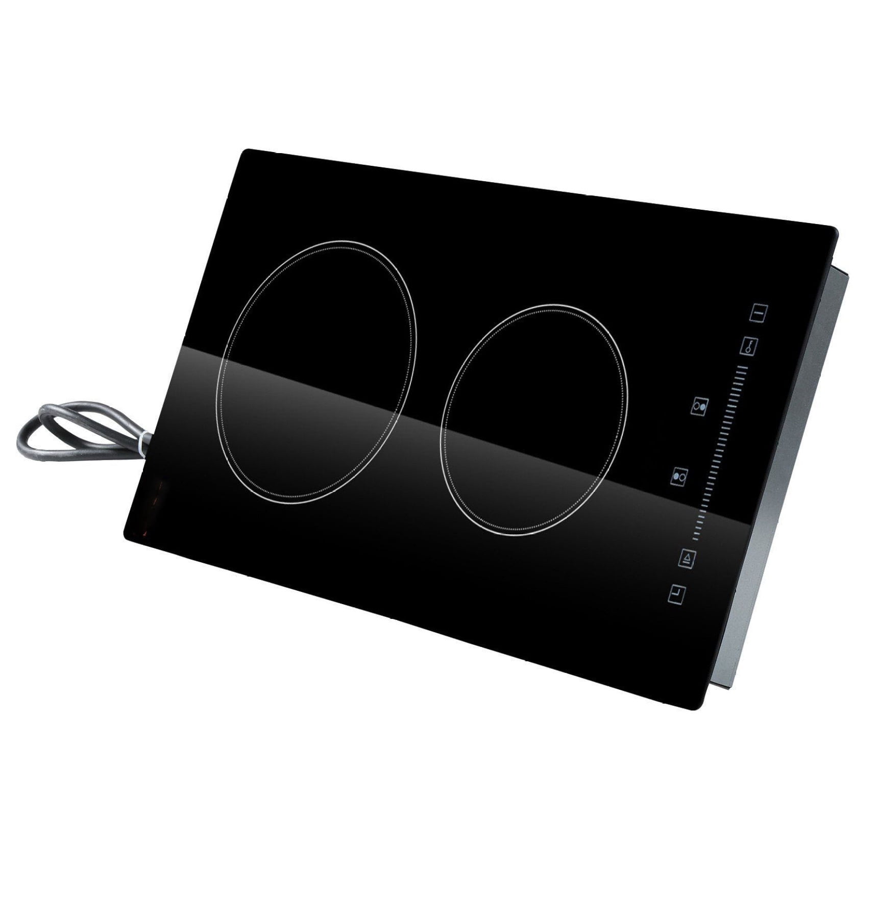 Electric Stove Top 2 Burner, 20x11.6 inch 110V Built-in Radiant Cooktop, Sensor Touch Control, Timer, Child Lock, 9 Power Levels for Boiling, Simmering, Frying