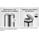 thumbnail image 4 of Set 2 Botes de basura para cocina baño oficina Acero Inoxidable 5 L con tapa EKO Maggey EKO 2 X EK9213MT-5L, 4 of 5