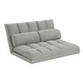 thumbnail image 3 of Tri-Fold Foam Folding Mattress and Sofa Bed with Pillows, Grey, 3 of 7