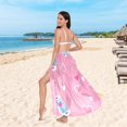 thumbnail image 6 of FORMRS Womens Long Sarong Beach Wrap Semi-Sheer Bikini Skirt Bathing Swimsuit Cover Up, Love Connection, 6 of 7