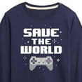 thumbnail image 3 of Instant Message - Gamer - Save The World - Toddler & Youth Long Sleeve Graphic T-Shirt, 3 of 6