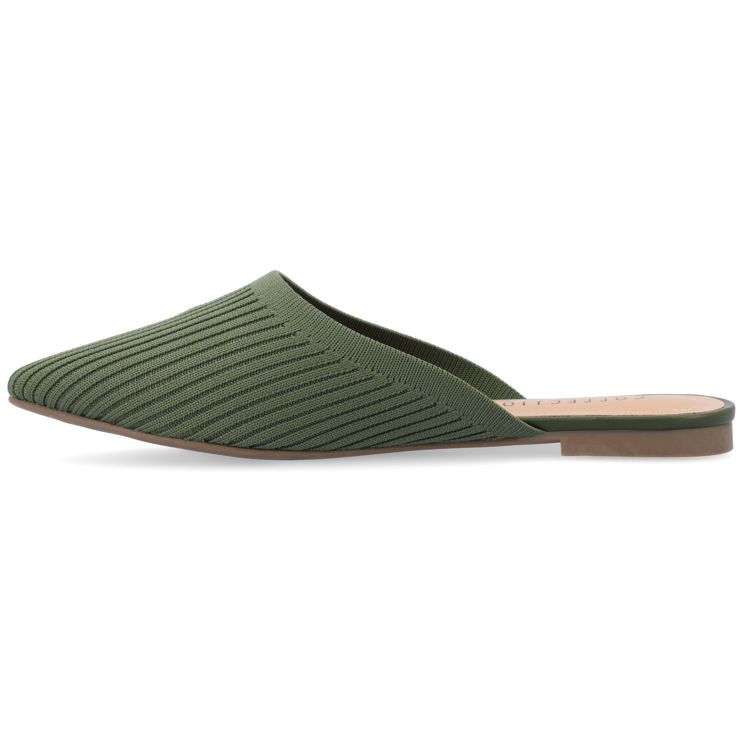 Journee Womens Aniee Slip On Almond Toe Mule Flats, Widths Available