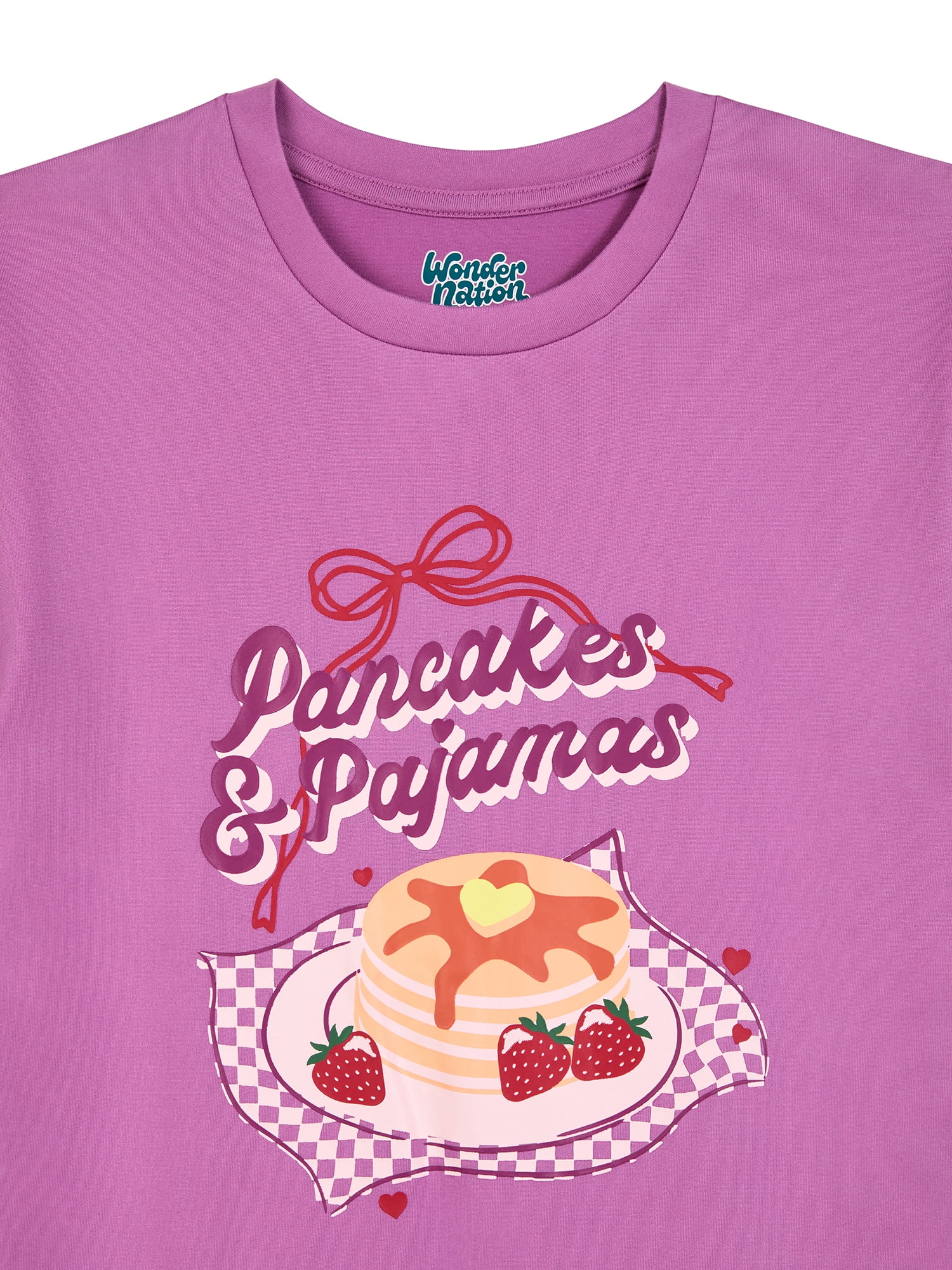 Wonder Nation Girls Short Sleeve Sleep Gown, One-Piece, Sizes 4-18