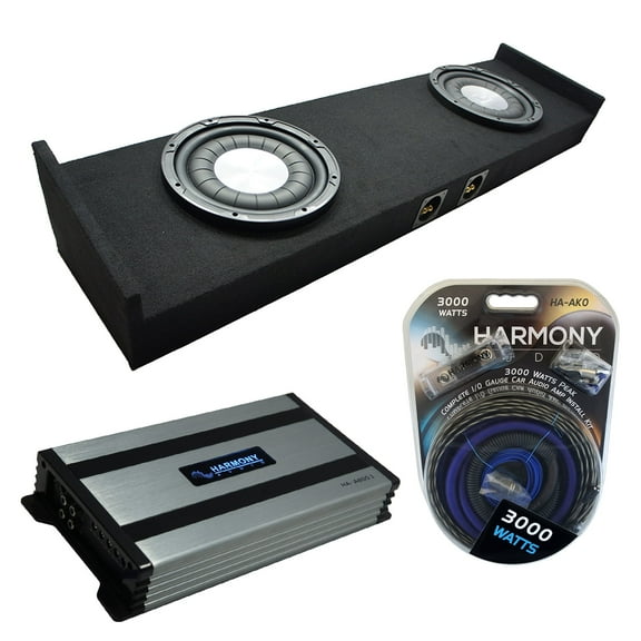 2015 - 2025 Ford F150 Super Crew Harmony HA-F104 Dual 10" Sub Box HA-A800.1 Amp