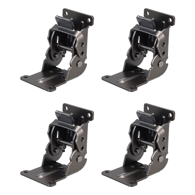 Soportes de patas de mesa plegables Uxcell, paquete de 4 bisagras de auto bloqueo de 0-90-180 grados, negro