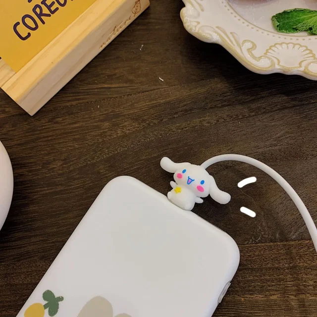 Cartoon Sanrio Cable Protector Bites Wire Organizer Winder Saver For USB Charging Cable Data Line Earphones Cord Protector Cover B