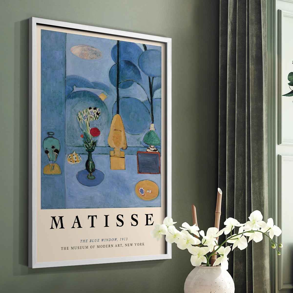 Matisse CC Framed Print in White Solid Wood 8 x 10 Framed Print