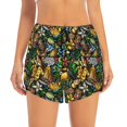 thumbnail image 2 of Daiia Hawaiian Culture Symbols Pattern Women's 2 in 1 Running Shorts - Lightweight Athletic Workout Gym Yoga Shorts Liner with Phone Pockets-Small, 2 of 7