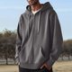 thumbnail image 1 of MHFRRA Sudadera con Capucha para Hombre, de Manga Larga, Informal, con Cordón y Bolsillo Gris claro, 1 of 3