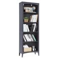 thumbnail image 1 of Bibliothèque en Bois à 5 Niveaux, 167 cm H Étagère Ouverte avec Étagères de Rangement pour Maison, Chambre, Bureau - BK002 Noir, 1 of 7
