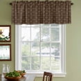 thumbnail image 3 of Dark Brown Rattan Curtain Valances for Windows, Kitchen Valance Window Treatments Panel 2 Pack, Vintage Abstract Wicker Texture Rod Pocket Short Curtains for Bathroom Bedroom 42 x 18 Inch, 3 of 8
