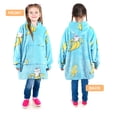 thumbnail image 7 of Catalonia Banana Cat Wearable Blanket Hoodie for Kids, Fleece Snuggy Sweatshirt Pullover, 4-12 Years Boy Girl Gift, 7 of 7