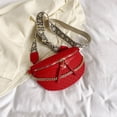 thumbnail image 4 of AMERTEER Sac de Poitrine pour Femmes Bandoulière Réglable Couleur Unie Sac à Main pour Filles (Rouge), 4 of 10
