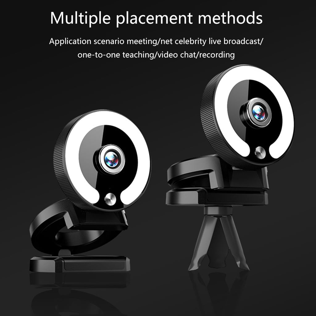 Webcam Full High Definition 2K 4K 1080P Web Camera for w/ Built-in Mic Drive for Computer Video Live Broadcast Teac