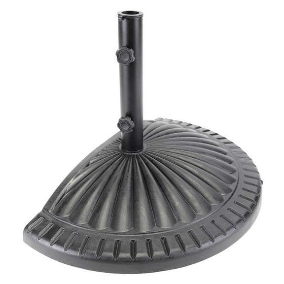Jordan Manufacturing 28lb Black Half Round Outdoor Umbrella Base