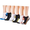 thumbnail image 1 of Tipi Toe Women's 6-Pack No Show Athletic Socks, Sock Size 9-11 Fits Shoe 6-9, SP19-6, 1 of 1