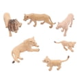 thumbnail image 2 of Model Set, 6 Pack  Model Set,  Mini  Statue Vinyl Jungle Animal  Family Includes Lioness And Male  And , Playsets, 2 of 8