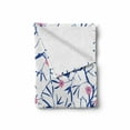 thumbnail image 2 of Navy and Blush Soft Flannel Fleece Throw Blanket, Blooming Sakura Tree Branches with Grunge Display Nature, Cozy Plush for Indoor and Outdoor Use, 70" x 90", Violet Blue Pink, by Ambesonne, 2 of 6