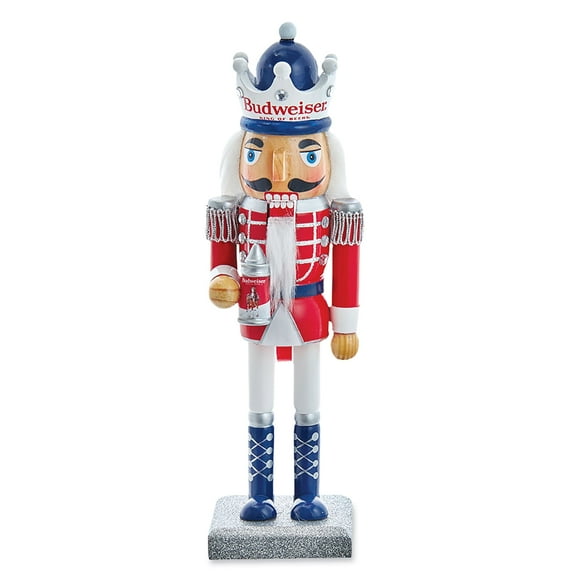 Collections Etc Hand-Painted Budweiser Nutcracker Tabletop Decoration