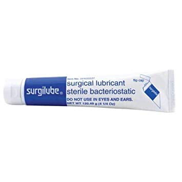Surgilube Lubricating Jelly Sterile - 4.25 oz Flip Top Tube - Pack of 2 Tubes