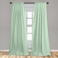 thumbnail image 5 of Ambesonne Mint Curtains, Classical Vintage Fresh, Pair of 28"x84", Mint Green and White, 5 of 5