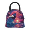 thumbnail image 1 of Balery Hawaiian Island Beach Shark Bolsa de Almuerzo para Mujeres, Caja de Almuerzo, Bolsa de Almuerzo Pequeña Impermeable, Tote de Almuerzo Reutilizable con Gran Capacidad, 1 of 6