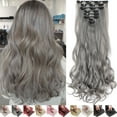 thumbnail image 2 of SEGO Clip in Hair Extensions Full Head Thick Long Straight/Curly Wave Hair 8 pieces 18 clips, 2 of 8