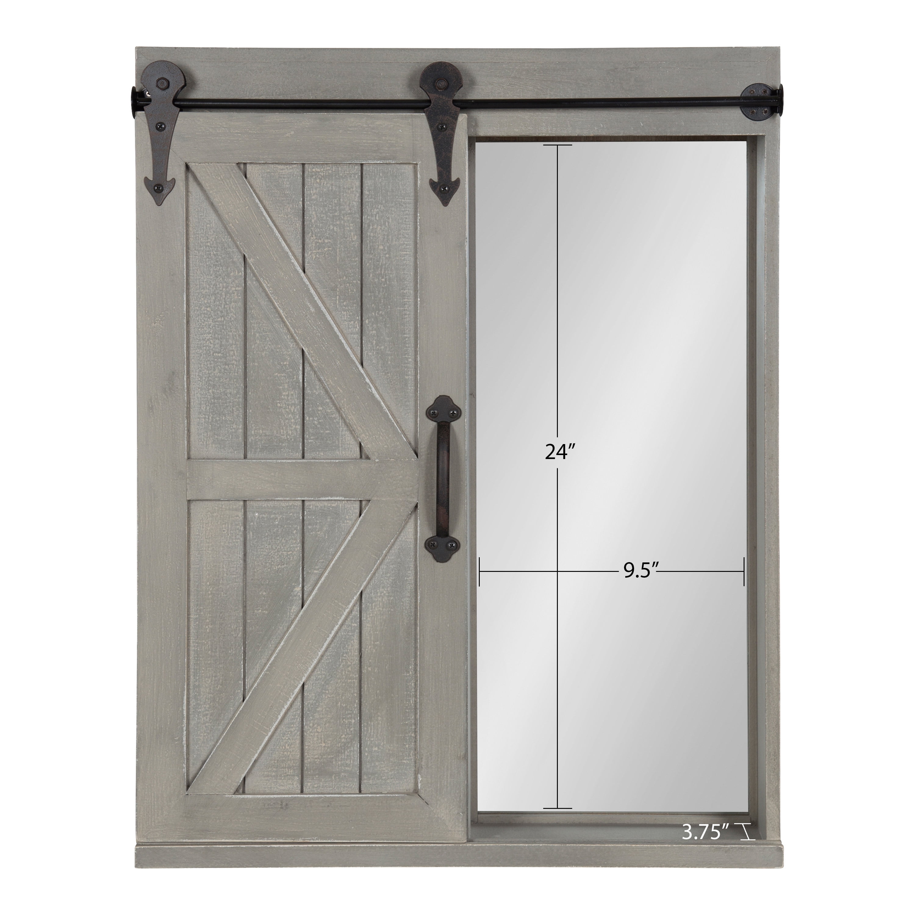 Kate and laurel cates wood on sale decorative cabinet with sliding barn door